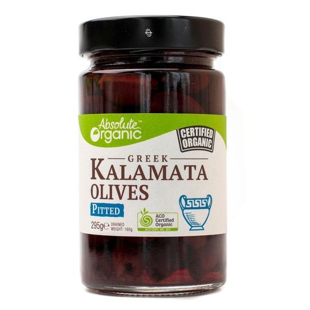 Organic Greek Kalamata Olives - Pitted 295g |Absolute Organic