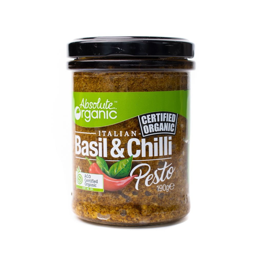 Organic Basil & Chilli Pesto 190g