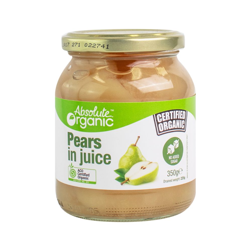 Organic Pears in Juice 350g